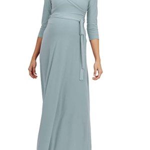 Women's artificial wrap long skirt with belt pregn